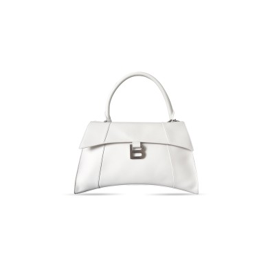 BALENCIAGA WOMEN'S HOURGLASS SOFT BAG MEDIUM IN WHITE 8107332ABF61000 (37*23.8*13.9cm) BALENCIAGA WOMEN'S HOURGLASS SOFT BAG MEDIUM IN WHITE 8107332ABF61000 (37*23.8*13.9cm)